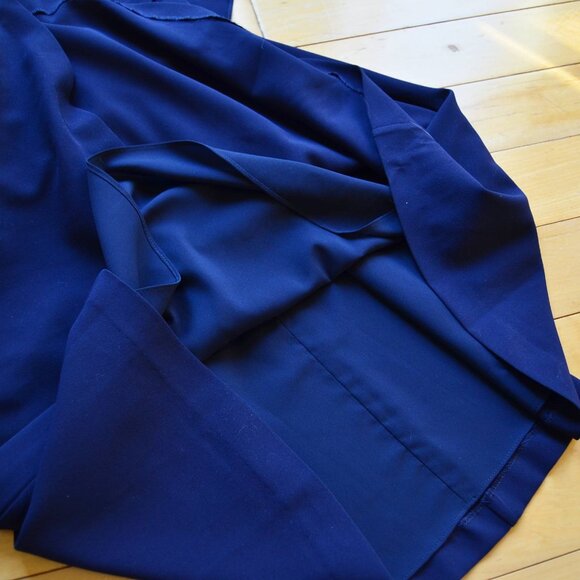 Alice + Olivia Silk Blend Kipp Layered Top Navy Blue Ruffle Dress Size 10 - Picture 9 of 13